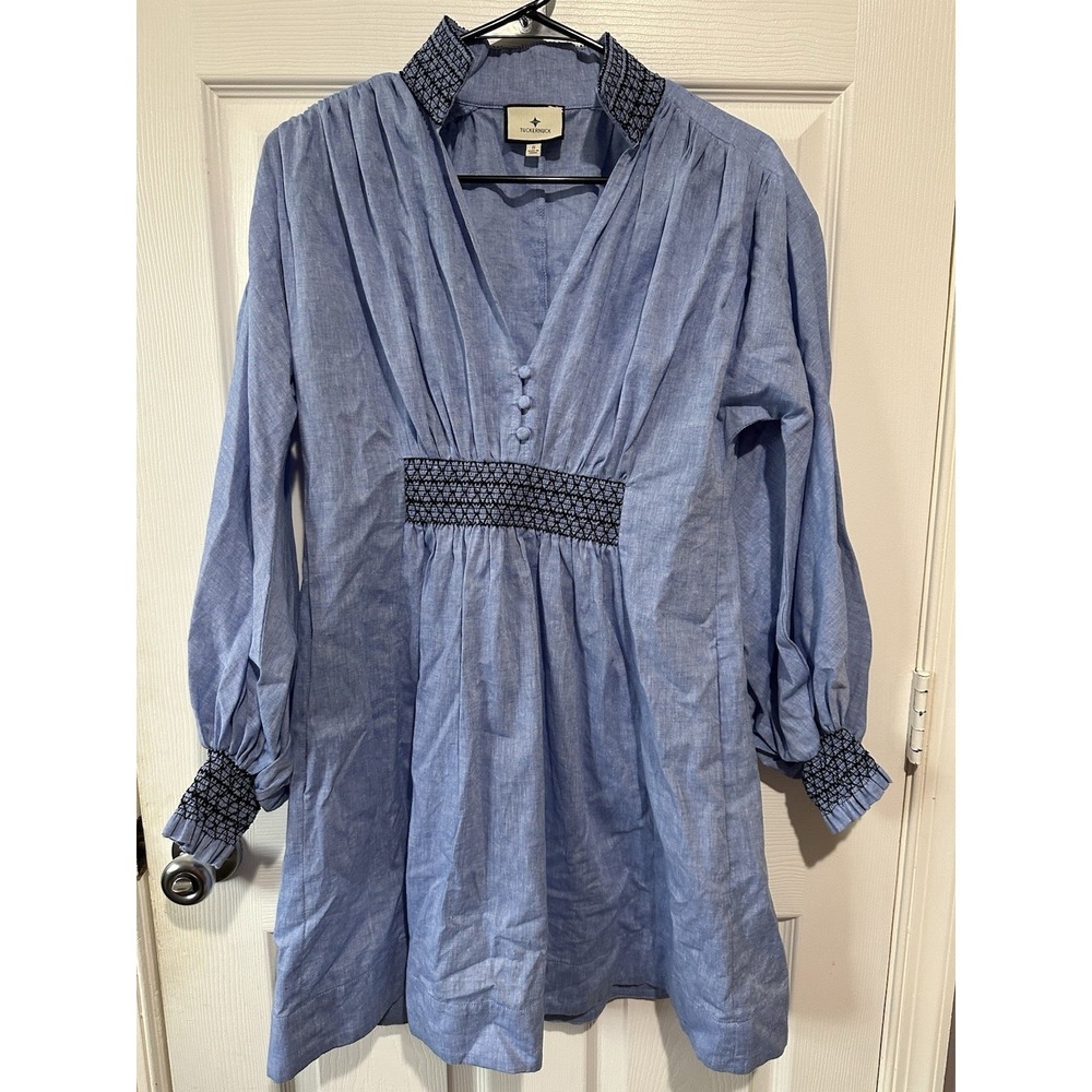 Tuckernuck chambray embroidered Aubury dress Small